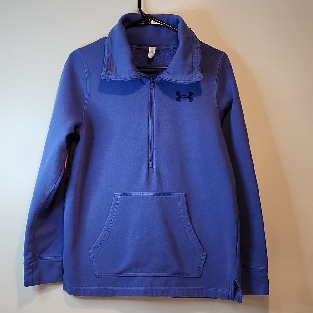 Under Armour 1/2 Zip Pullover Fleece Sweatshirt Women's Size Med Purple NICE!